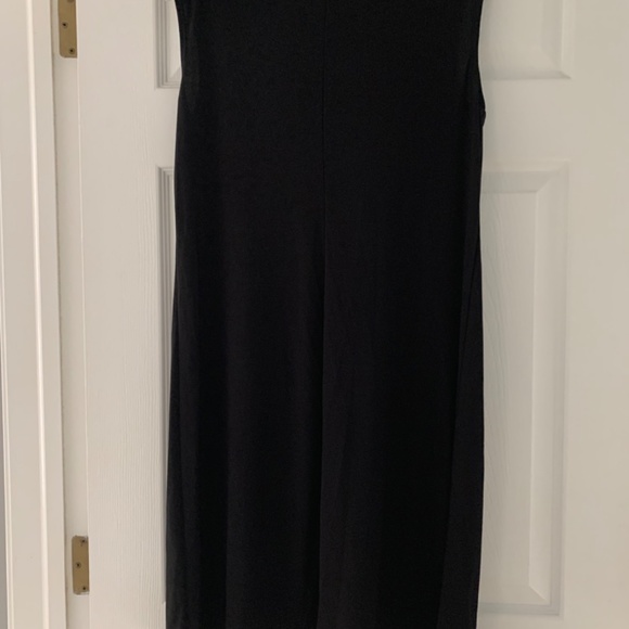 Black slip Dress with sequined collar - Picture 3 of 5